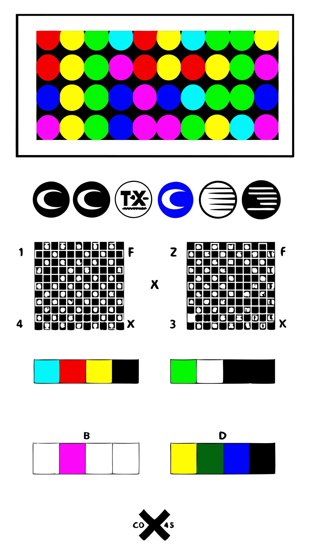 Page de test de l’imprimante couleur